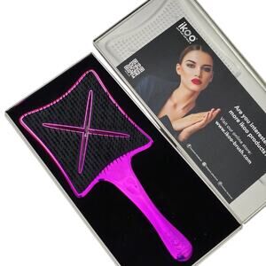 Ikoo Paddle X Hairbrush Blow Dry Love Affair Metallic Purple Detangle Style NEW